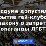 La Duma del Estado permitió el cierre de clubes gay en virtud de la ley sobre la prohibición de la propaganda LGBT