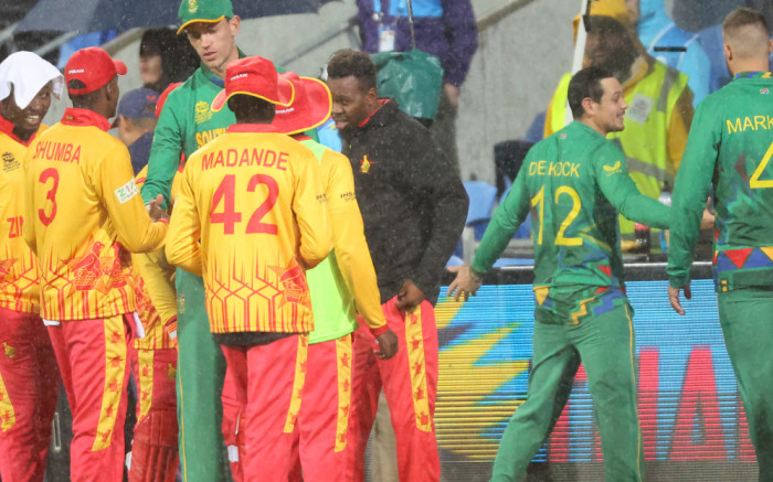 La lluvia fuerza el lavado del choque Sudáfrica-Zimbabwe en la Copa Mundial T20