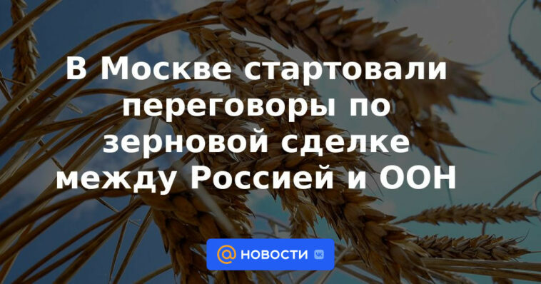 Las negociaciones sobre un acuerdo de cereales entre Rusia y la ONU comenzaron en Moscú