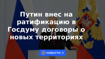 Putin presentó tratados sobre nuevos territorios para su ratificación a la Duma del Estado