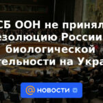 El Consejo de Seguridad de la ONU no adoptó la resolución de Rusia sobre las actividades biológicas en Ucrania