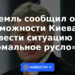 El Kremlin anunció la posibilidad de que Kyiv "retorne la situación a la normalidad"