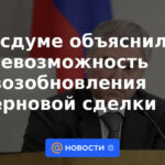 La Duma del Estado explicó la imposibilidad de reanudar el acuerdo de granos
