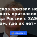 Peskov instó a no buscar señales de retirada de Rusia de la ZNPP "donde no las hay"