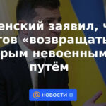 Zelensky dijo que estaba listo para "devolver" Crimea por medios no militares