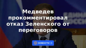 Medvedev comentó sobre la negativa de Zelensky a negociar