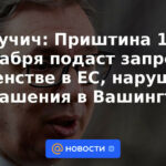 Vucic: Pristina solicitará ingreso en la UE el 15 de diciembre violando acuerdos en Washington