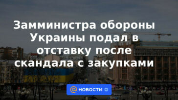Dimite el viceministro de Defensa de Ucrania tras escándalo de adquisiciones