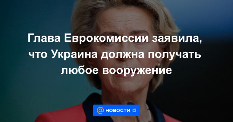 El jefe de la Comisión Europea dijo que Ucrania debería recibir armas.