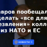 Lavrov prometió hacer "todo para recuperar la sobriedad" colegas de la OTAN y la UE