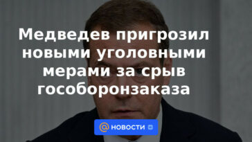 Medvedev amenazó con nuevas medidas penales por alterar el orden de defensa del estado