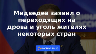 Medvedev anunció que los residentes de algunos países están cambiando a leña y carbón.