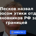 Peskov calificó las vacaciones de los funcionarios rusos en el extranjero como una cuestión de ética
