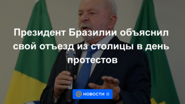 Presidente brasileño explica su salida de la capital el día de las protestas