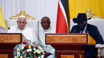El Papa Francisco implora a los líderes de Sudán del Sur que pongan fin al derramamiento de sangre y las recriminaciones