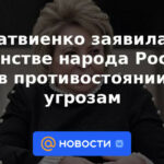 Matvienko declaró la unidad del pueblo de Rusia frente a las amenazas
