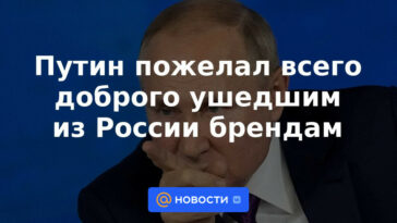 Putin deseó todo lo mejor a las marcas que se fueron de Rusia