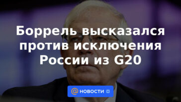 Borrell se pronuncia en contra de la exclusión de Rusia del G20