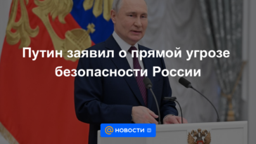 Putin declaró una amenaza directa a la seguridad de Rusia