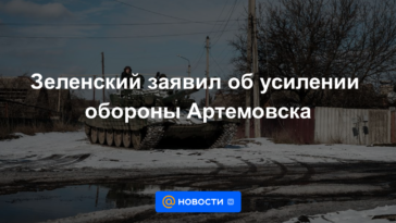 Zelensky anunció el refuerzo de la defensa de Artemivsk