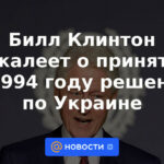 Bill Clinton lamenta decisión de 1994 sobre Ucrania