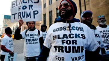 Protesta 'Negros por Trump'