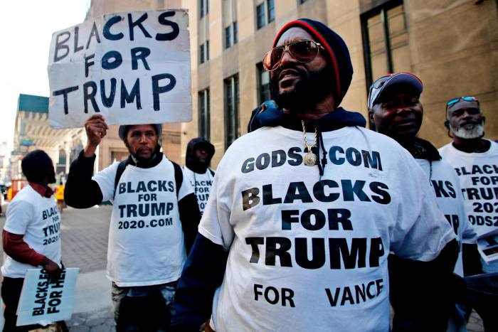 Protesta 'Negros por Trump'