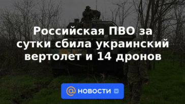 La defensa aérea rusa derribó un helicóptero ucraniano y 14 drones en un día