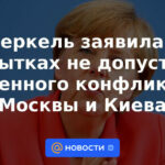 Merkel anunció intentos de evitar un conflicto militar entre Moscú y Kiev