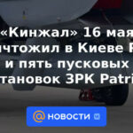 "Dagger" el 16 de mayo destruyó una estación de radar y cinco lanzadores de sistemas de defensa aérea Patriot en Kiev