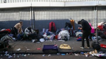 Personas sin hogar en las calles de Kensington