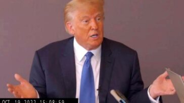 Donald Trump en un video de su declaración