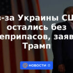 Ucrania dejó a Estados Unidos sin municiones, dijo Trump