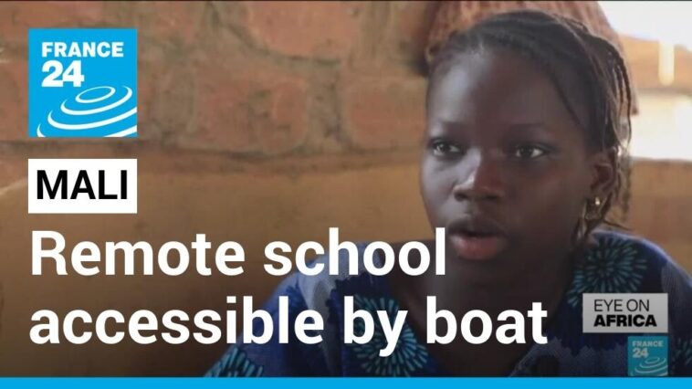 Malí: escuela remota accesible en barco para estudiantes de la isla