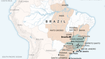 Mapa de Minas Gerais que muestra las regiones mineras de mineral de hierro (Reporte especial)