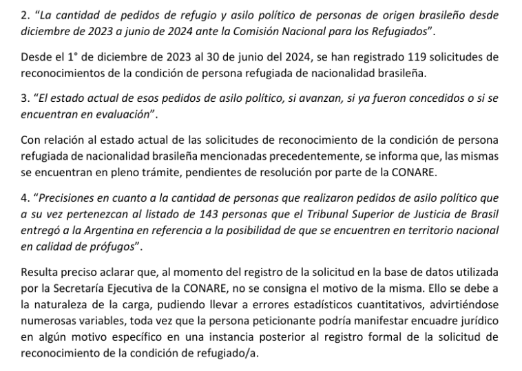 Argentina confirma más de 100 peticiones de refugio de brasileños; no confirma si alguna está relacionada con ataques del 8 de enero al gobierno de Brasil - Argentina Reports