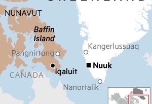 Mapa del vuelo de Groenlandia