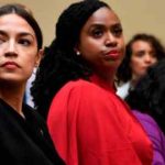 Miembros del escuadrón Alexandria Ocasio-Cortez, izquierda, Ayanna Pressley, centro, y Rashida Tlaib