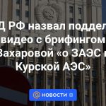 El Ministerio de Asuntos Exteriores de Rusia calificó el vídeo con la información de Zakharova como “falso” sobre la central nuclear de Zaporizhia y la central nuclear de Kursk.