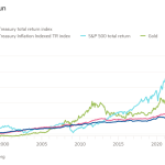 Gráfico de líneas del porcentaje de rendimiento total que muestra el largo plazo