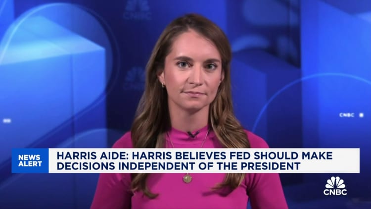 Asistente de Harris: Harris cree que la Fed debería tomar decisiones independientemente del presidente