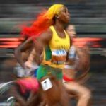 Shelly-Ann Fraser-Pryce compite en la semifinal femenina de 100 metros del Campeonato Mundial de Atletismo de 2023