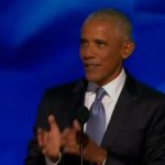 Obama makes a dick joke about Trump at the DNC.