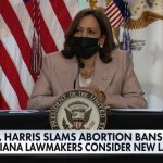 La vicepresidenta Harris critica hoy la prohibición del aborto en Indiana