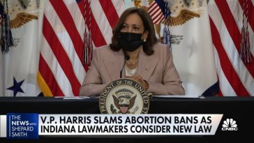 La vicepresidenta Harris critica hoy la prohibición del aborto en Indiana