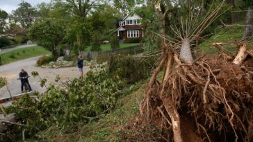 Daños por tormenta en Asheville, Carolina del Norte