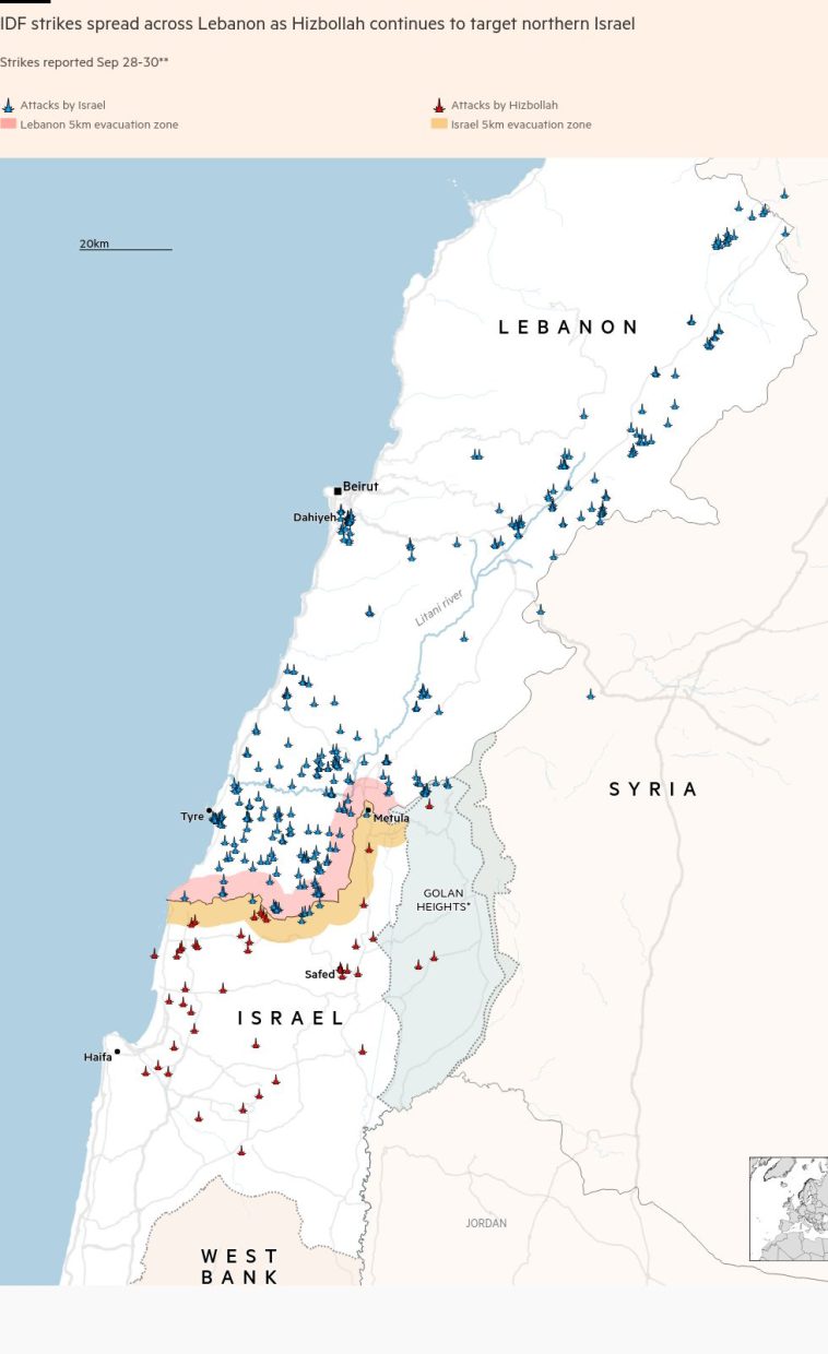 Israel está listo para lanzar una operación terrestre en el Líbano, creen funcionarios estadounidenses