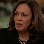 Kamala Harris speaks during an MSNBC interview.