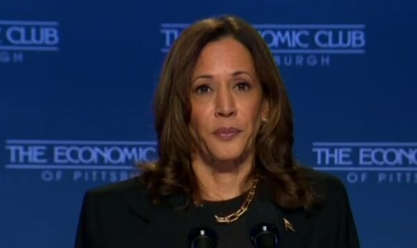 Kamala Harris speaks about the economy in Pittsburgh.