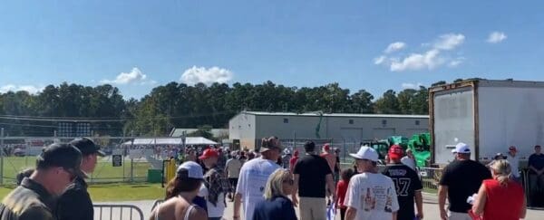 Trump supporters walk out in North Carolina